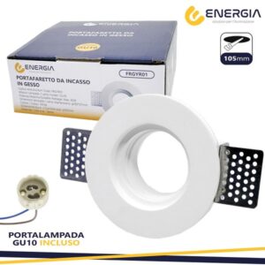 Faretto Incasso Gesso Rotondo Bianco